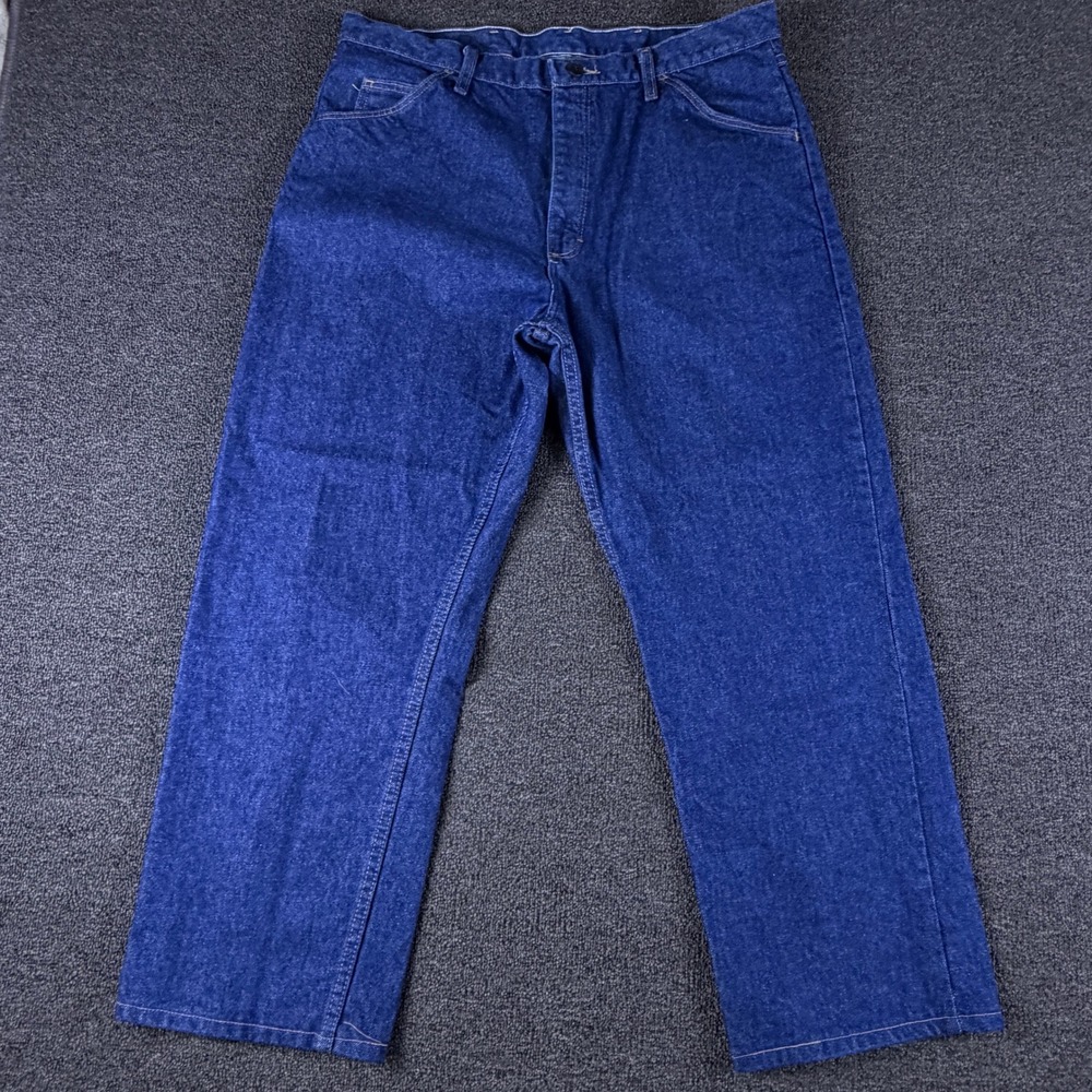 Bulwark FR Jeans Mens 38x37 PEJ4DW6 Blue Flame Resistant Denim Work Pants EUC